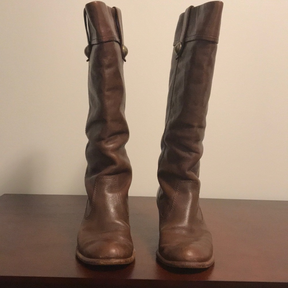 Coach brown leather boots